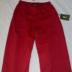 Daily Drills UNISEX Red Elastic-Waist Joggers